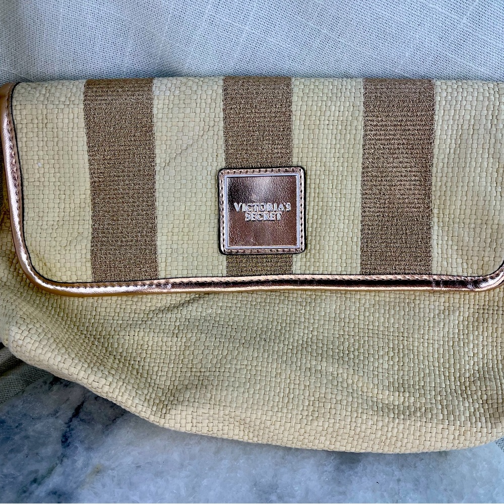 Victoria’s Secret Button Closure Woven Clutch